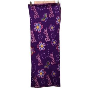 Purple Barbie Floral and Butterfly Blanket